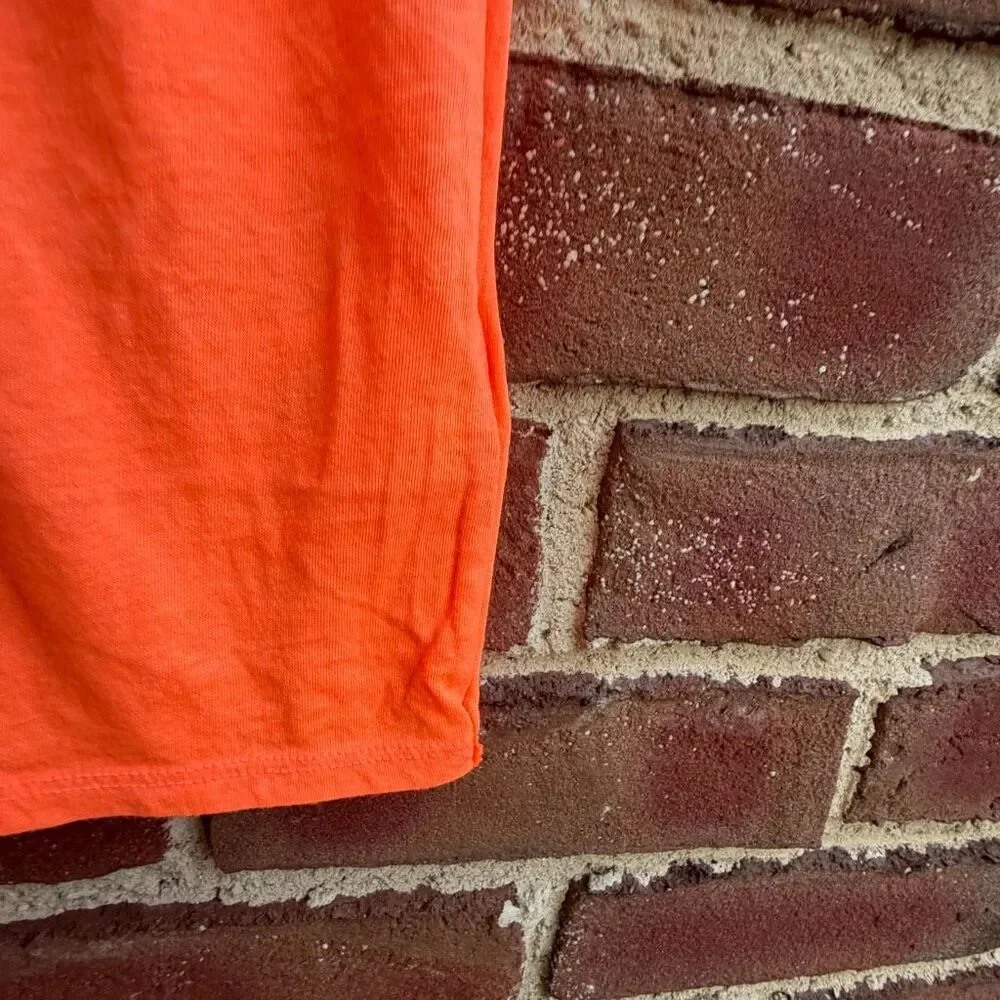 Free People X We The Free Vella Pocket Burnout Oversized Tee orange S NWOT